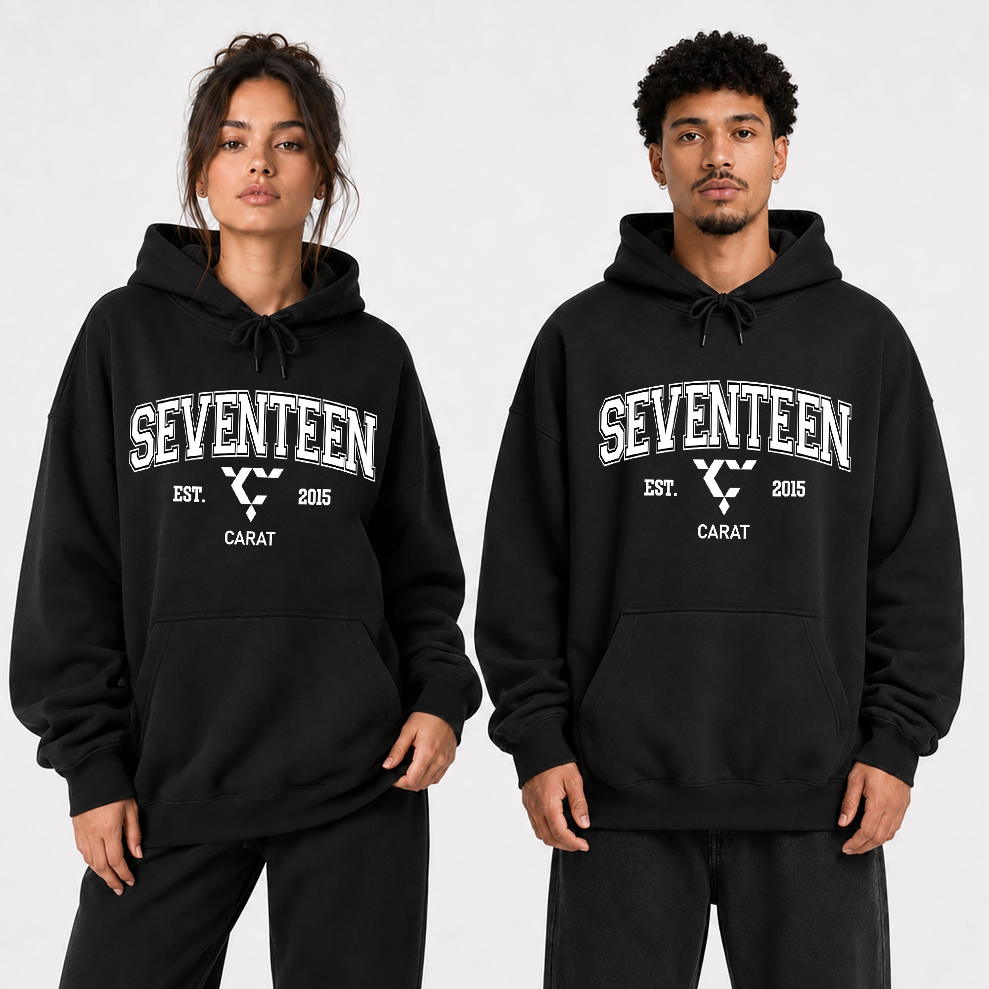SEVENTEEN EST 2015 Hoodie - Couple view, Y2K kpop concert hoodie