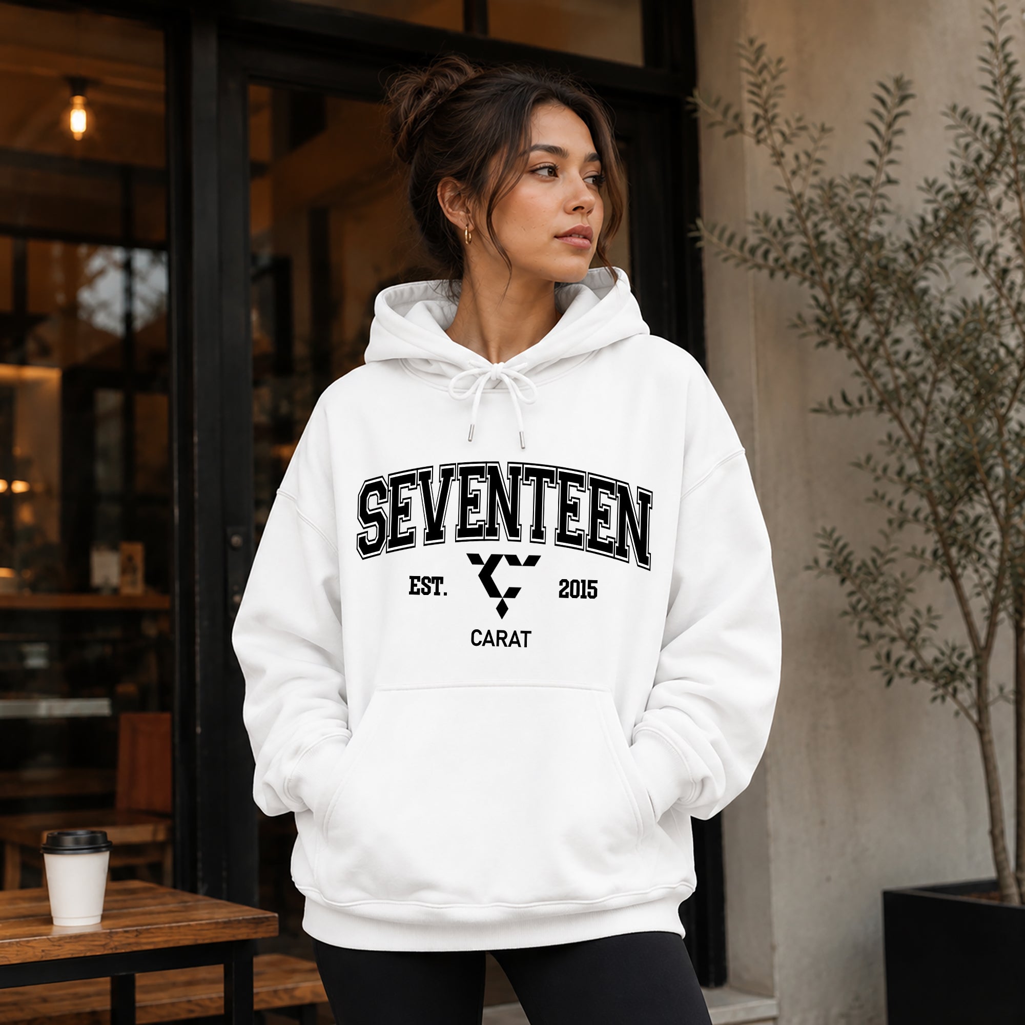 SEVENTEEN EST 2015 Hoodie - Women view, Y2K kpop concert hoodie