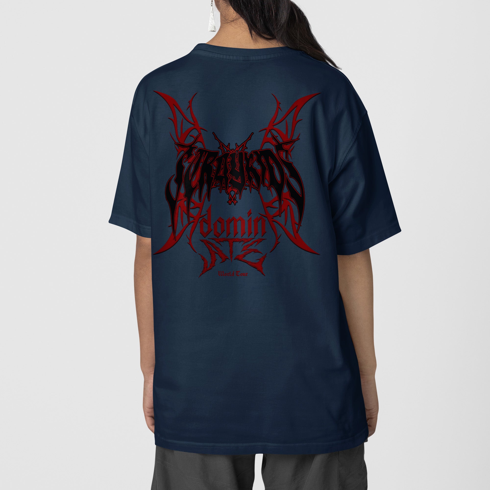Stray Kids DominATE T-Shirt - Back view, Y2K kpop concert tee