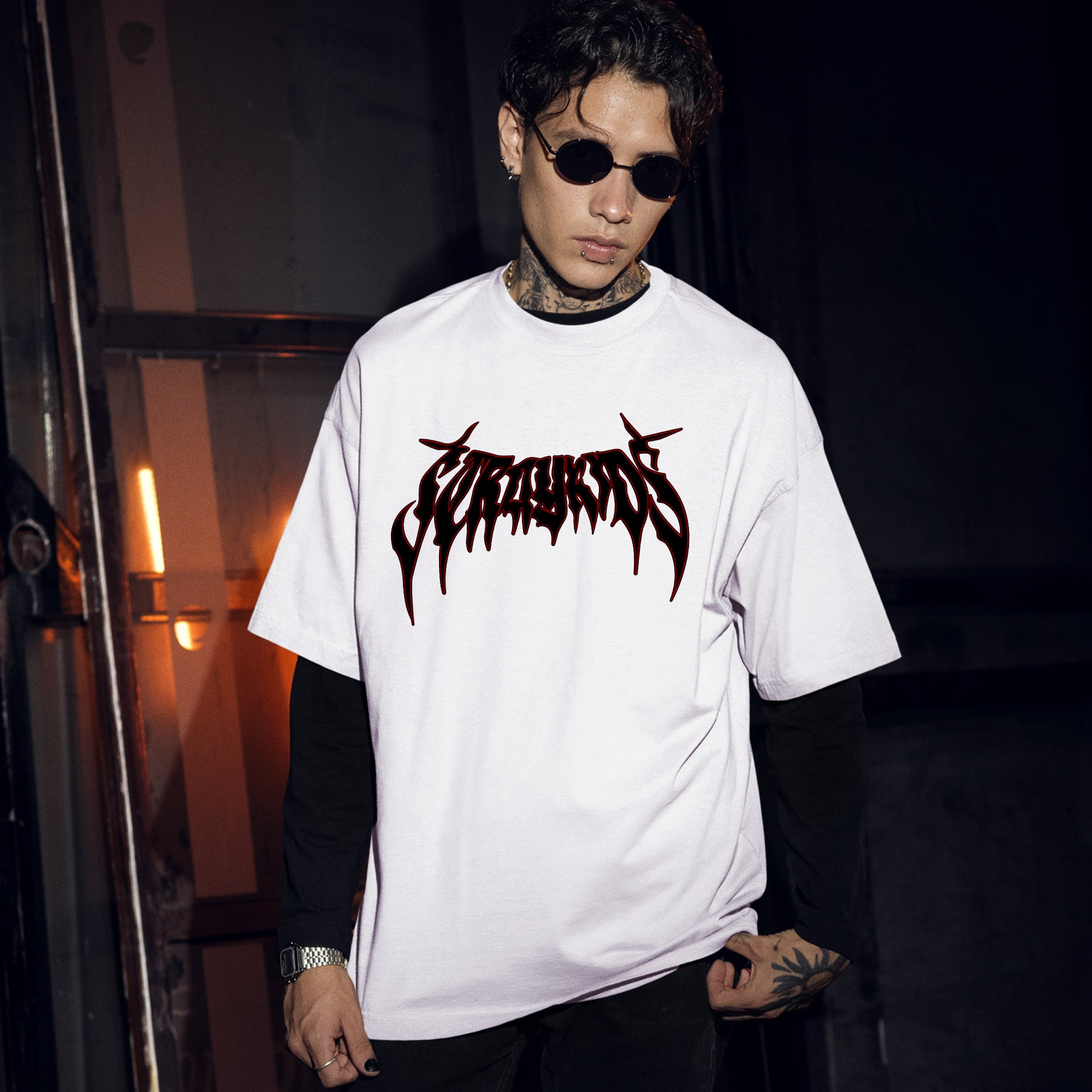 Stray Kids DominATE T-Shirt - Men Front view, Y2K kpop concert tee