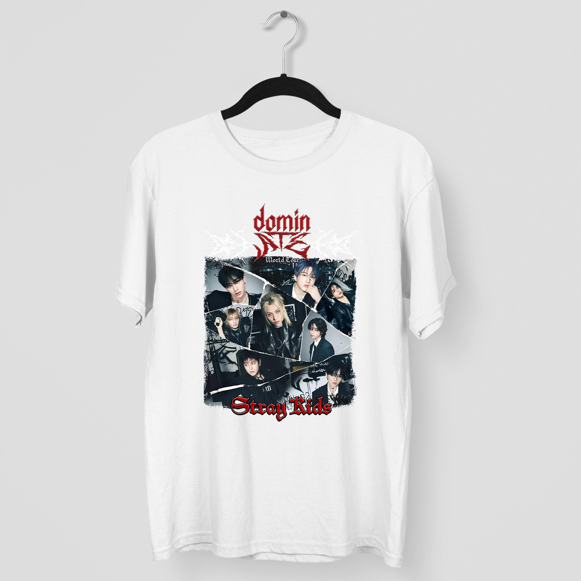 Stray Kids Dominate Tour T-Shirt - Main view, Y2K kpop concert tee