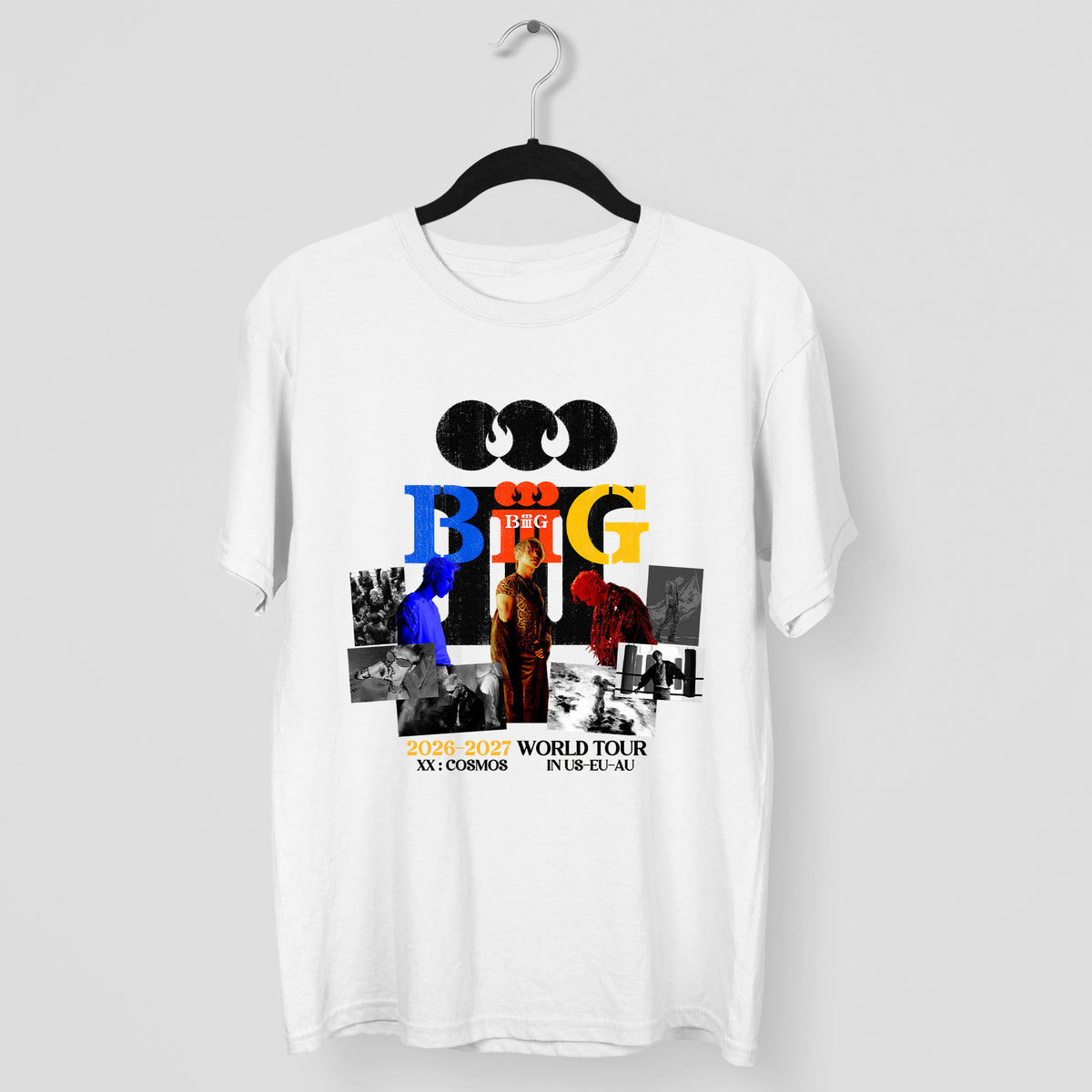 BIGBANG Retro World Tour XX COSMOS T-Shirt - Main view, Y2K kpop concert tee