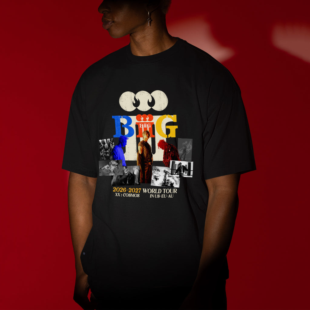 BIGBANG Retro World Tour XX COSMOS T-Shirt - Men view, Y2K kpop concert tee