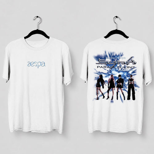 AESPA Concert In North America 2025 T-Shirt - Main view, Y2K kpop concert tee