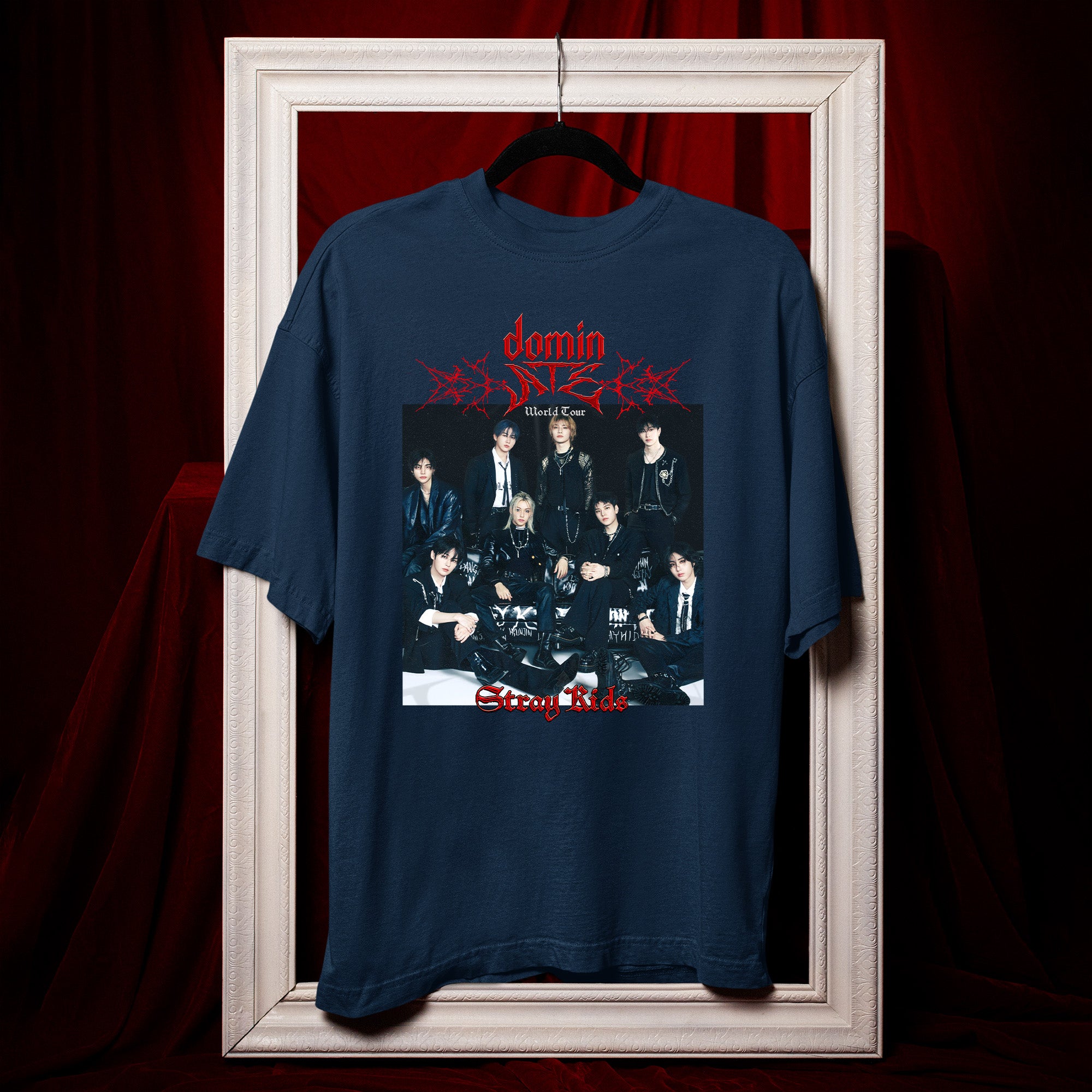 Stray Kids DominATE World Tour T-Shirt - Hang view, Y2K kpop concert tee