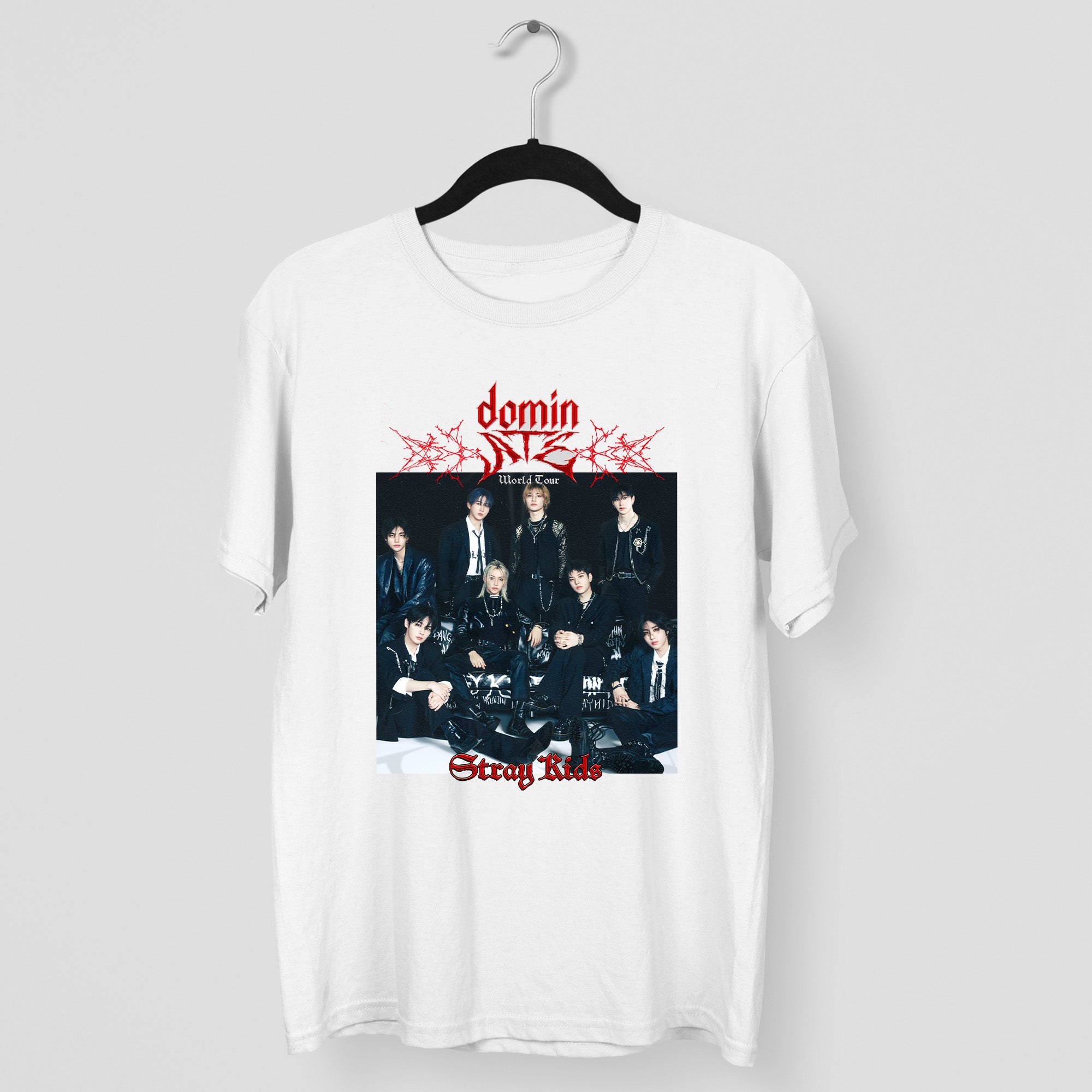 Stray Kids DominATE World Tour T-Shirt - Main view, Y2K kpop concert tee