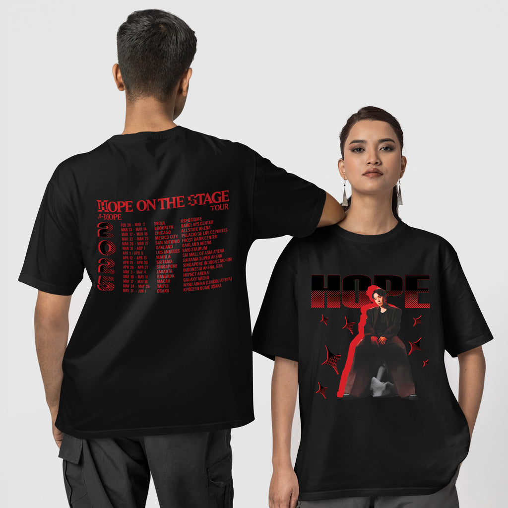 BTS J-Hope Hope On The Stage 1st Tour T-Shirt - Couple 1 view, Y2K kpop concert tee
