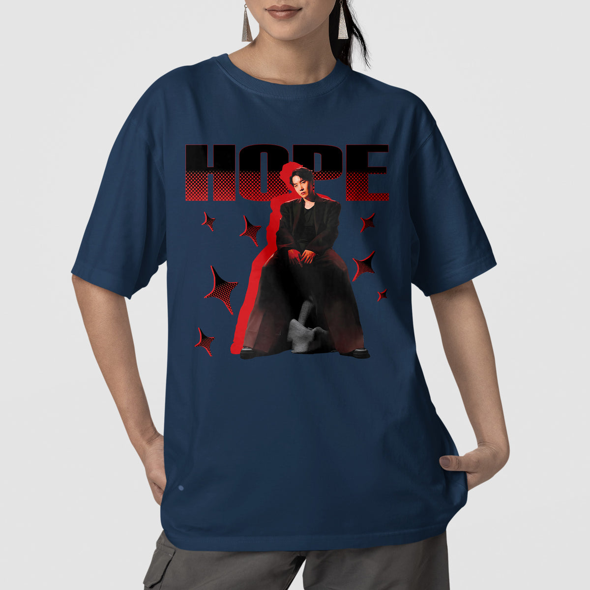 BTS J-Hope Hope On The Stage 1st Tour T-Shirt - Front view, Y2K kpop concert tee