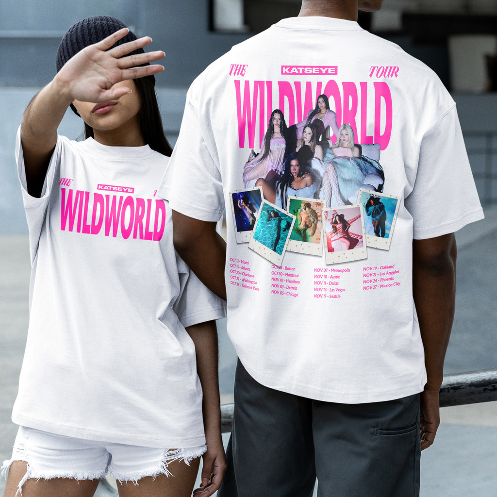 KATSEYE World Tour The Wildworld Graphic T-Shirt - Couple 2 view, Y2K kpop concert tee