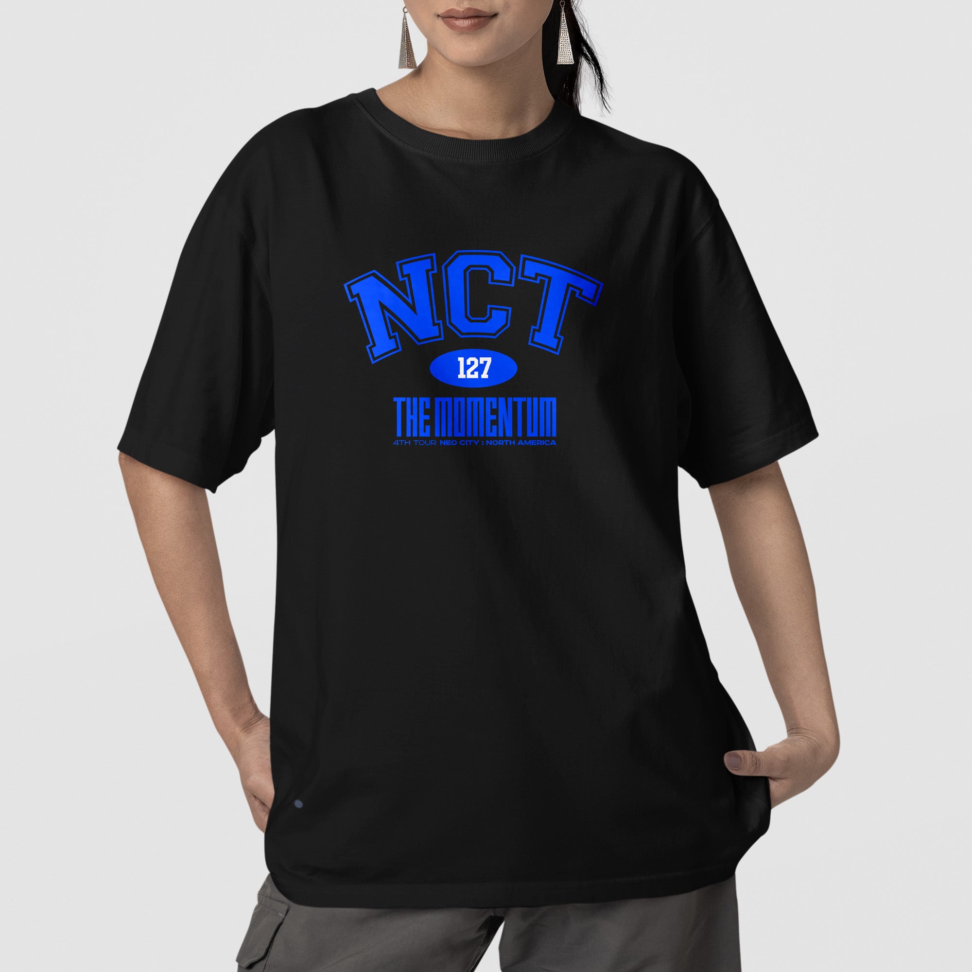 NCT 127 Momentum in North America 2025 T-Shirt - Front view, Y2K kpop concert tee