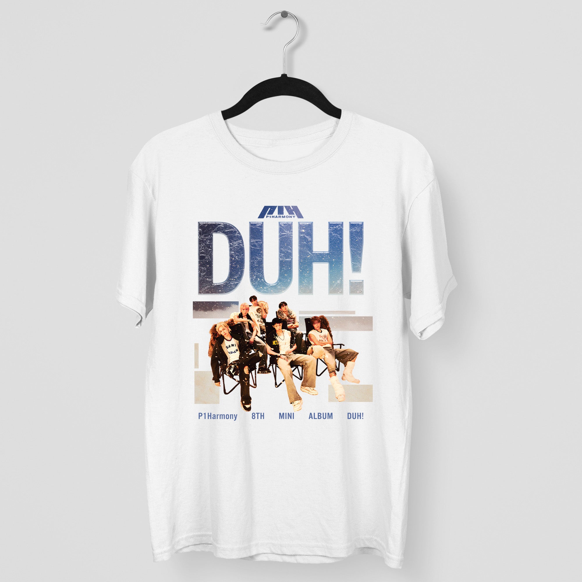 P1Harmony Duh! T-Shirt - Main view, Y2K kpop concert tee