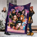 KATSEYE Winx Custom Name Blanket - main view, fan-made kpop personalized fleece blanket