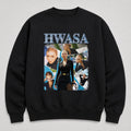 HWASA Retro Unisex Sweatshirt - Main view, Y2K kpop concert sweatshirt