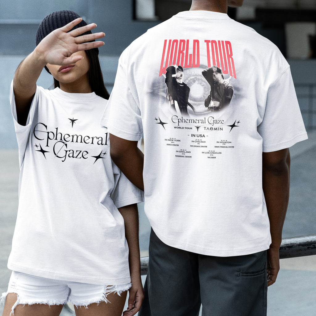 Taemin World Tour 2025 in USA T-Shirt - Couple 2 view, Y2K kpop concert tee
