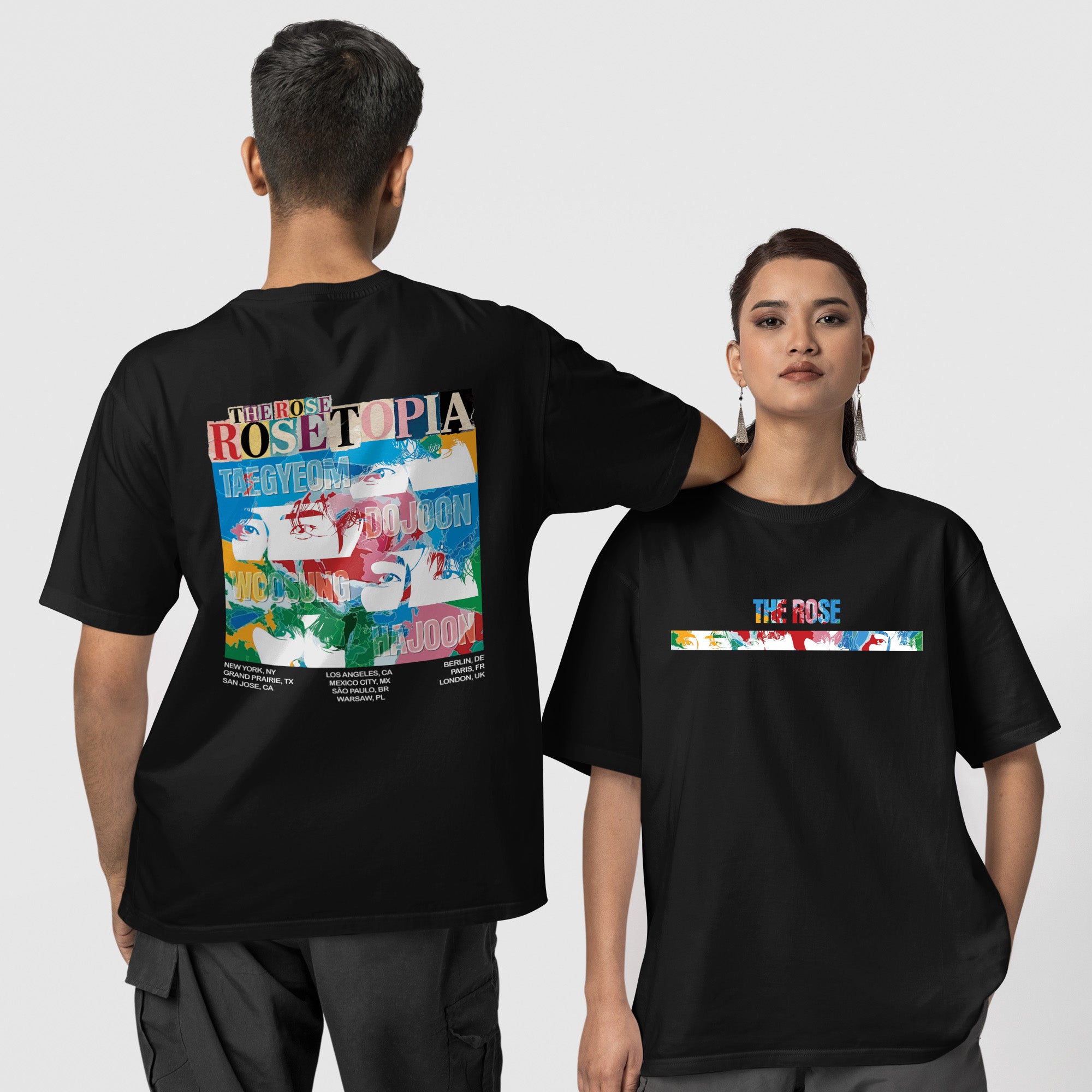 The Rose Rosetopia Member T-Shirt - Couple 1 view, Y2K kpop concert tee