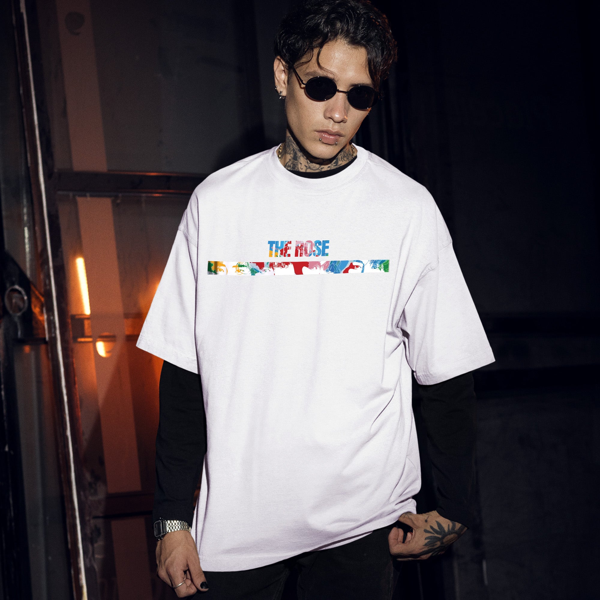 The Rose Rosetopia Member T-Shirt - Men Front view, Y2K kpop concert tee