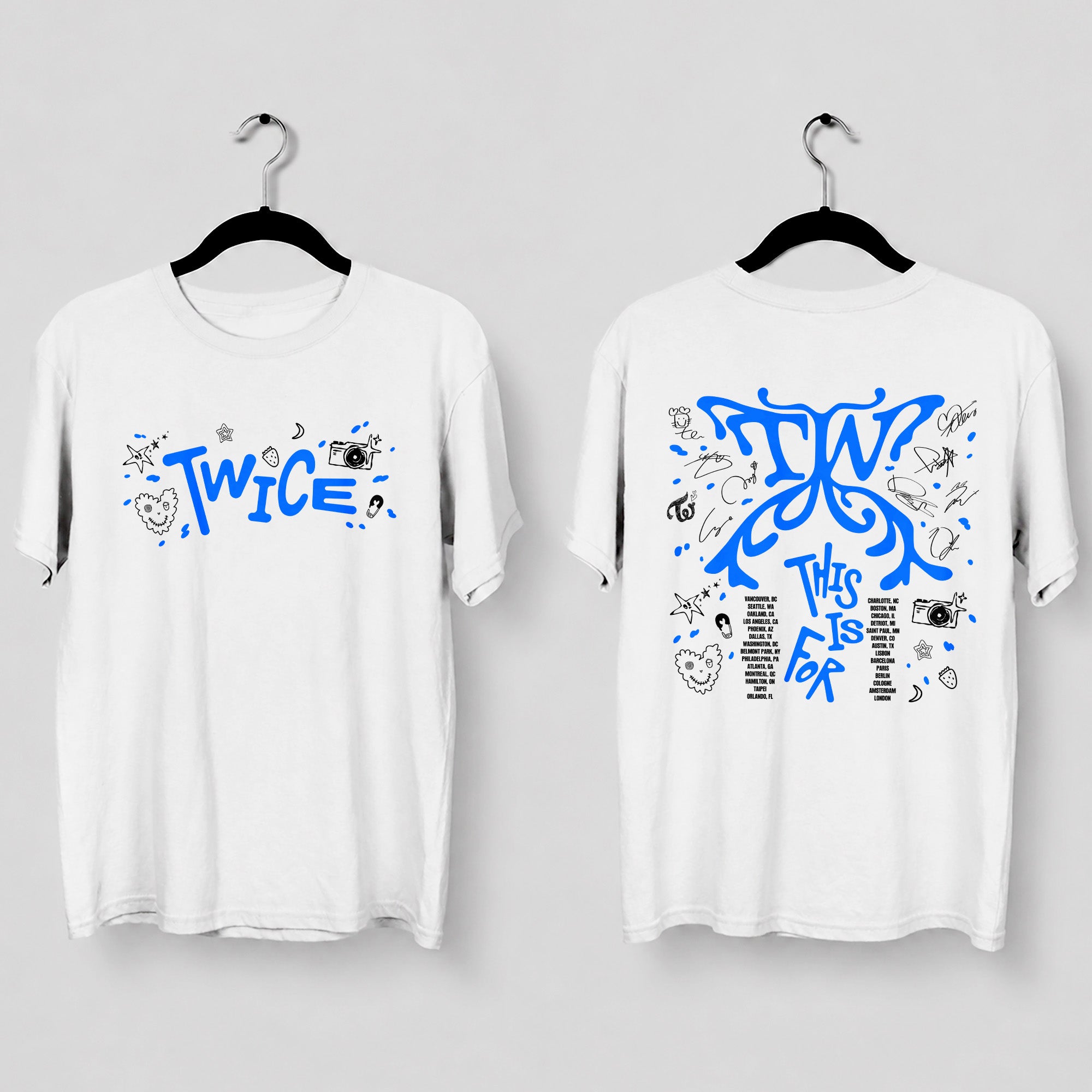 TWICE This Is For Concert Part 2 T-Shirt - Main view, Y2K kpop concert tee