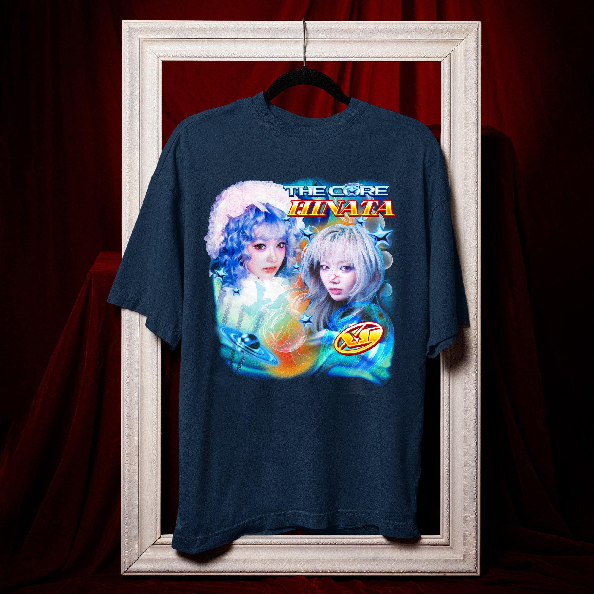XG The Core Hinata T-Shirt - Hang view, Y2K kpop concert tee