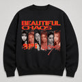 KATSEYE Retro Member Beautiful Chaos Sweatshirt - Main view, Y2K kpop concert sweatshirt