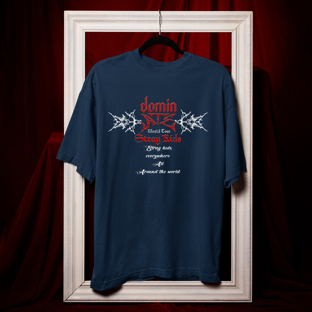 Stray Kids Domin ATE T-Shirt - Hang view, Y2K kpop concert tee