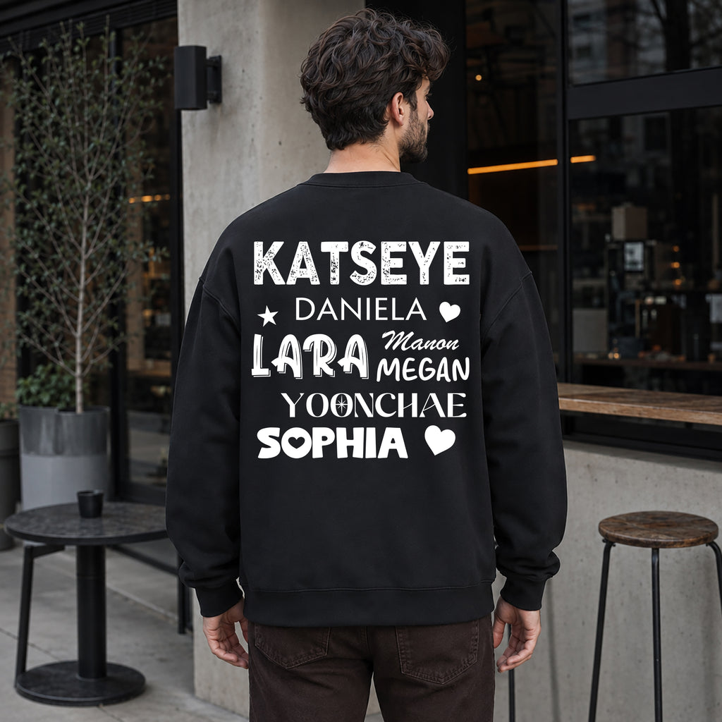KATSEYE I Love Sweatshirt - Men Back Life Style view, Y2K kpop concert sweatshirt
