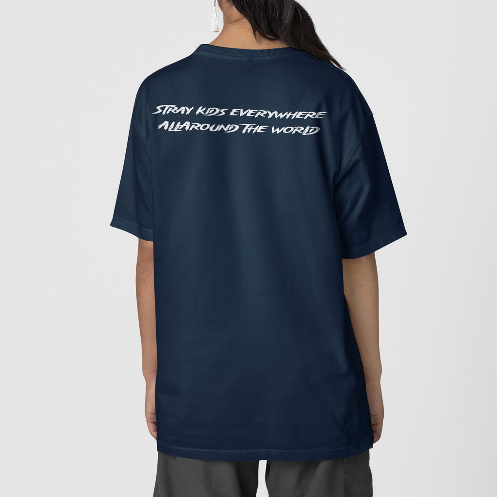Stray Kids Skzoo Everywhere All Around The World T-Shirt - Back view, Y2K kpop concert tee