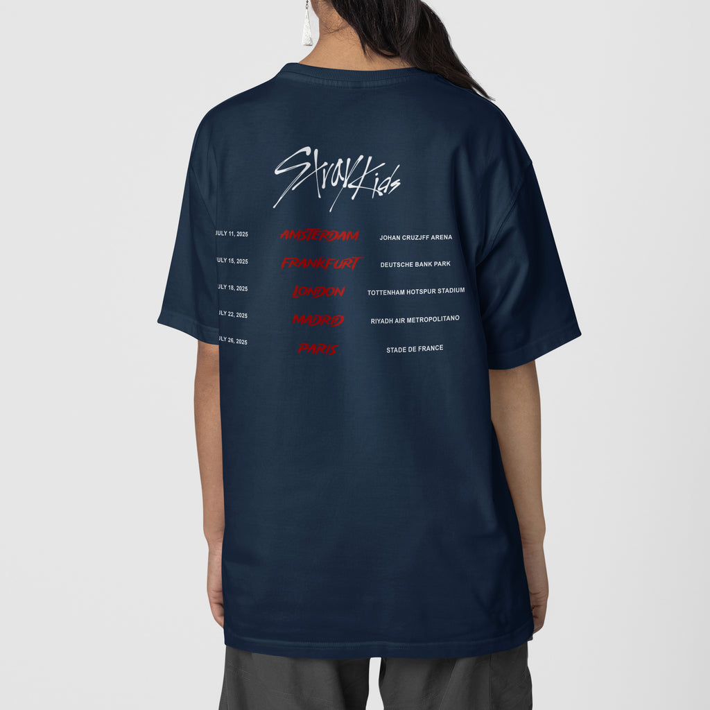 Stray Kids Dominate In EU T-Shirt - Back view, Y2K kpop concert tee