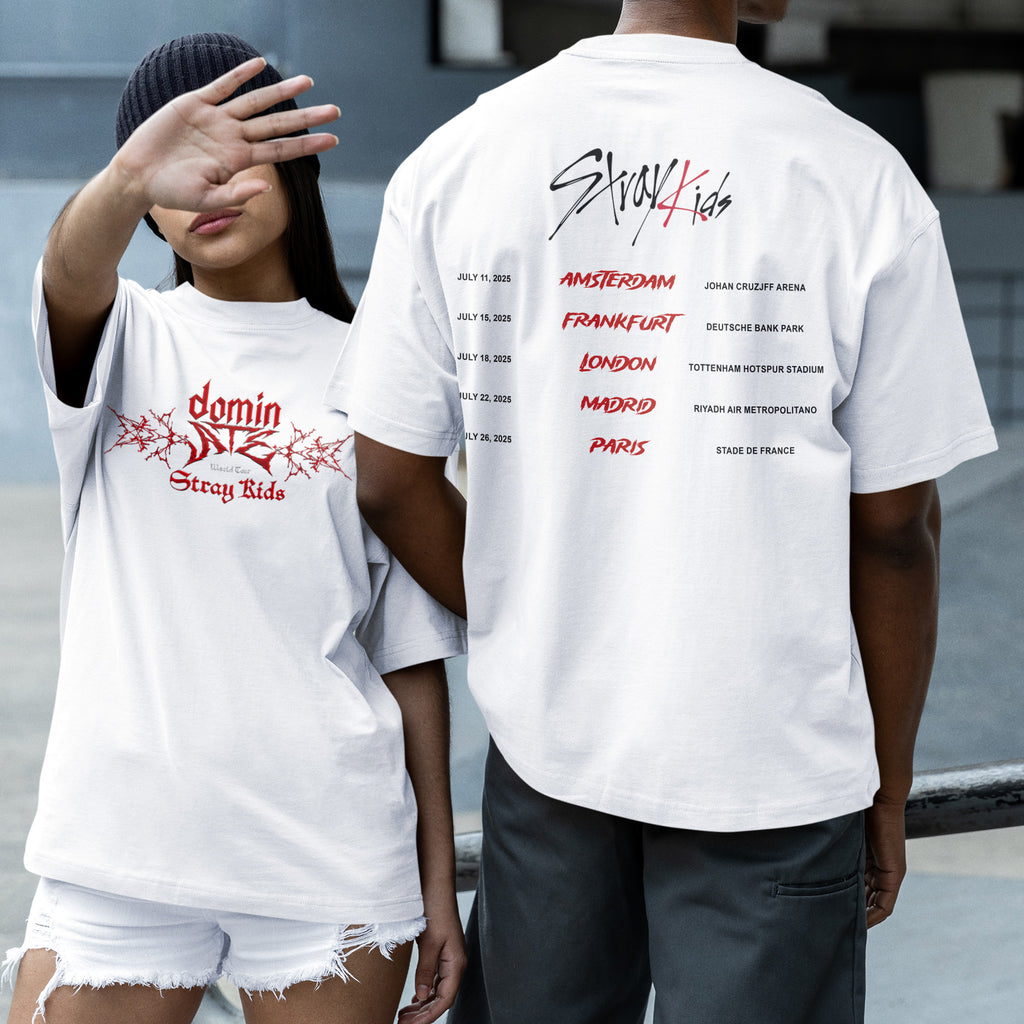 Stray Kids Dominate In EU T-Shirt - Couple 2 view, Y2K kpop concert tee