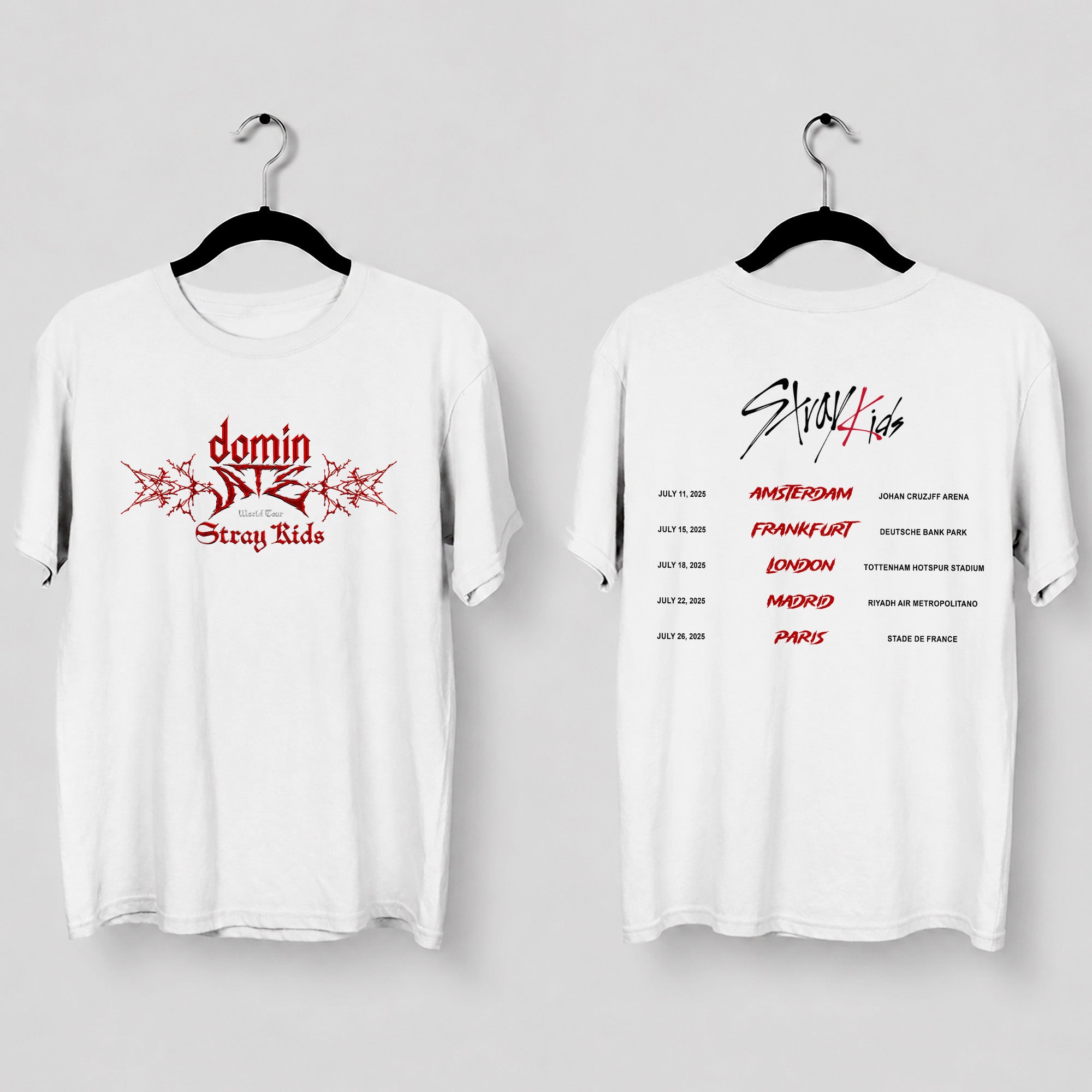Stray Kids Dominate In EU T-Shirt - Main view, Y2K kpop concert tee