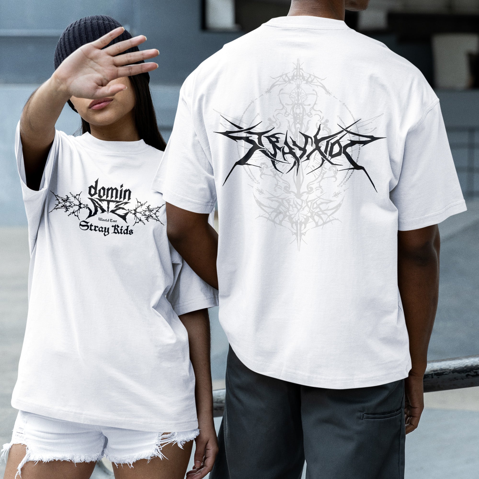 Stray Kids DominATE Concert T-Shirt - Couple 2 view, Y2K kpop concert tee