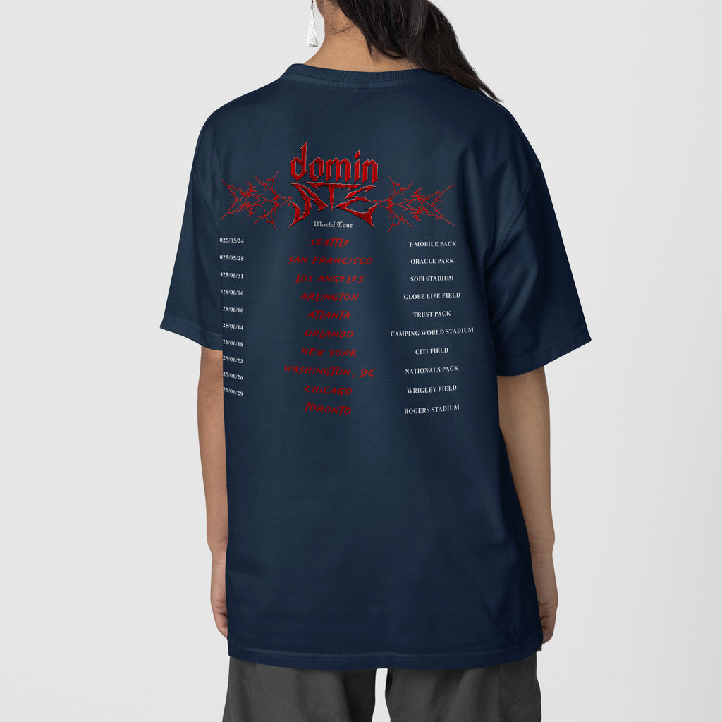 Stray Kids DominATE Graphic T-Shirt - Back view, Y2K kpop concert tee