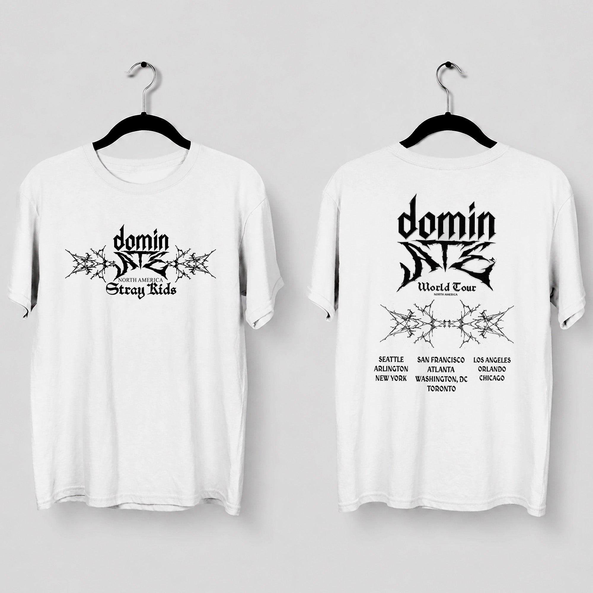 Stray Kids DominATE North America ver4 T-Shirt - Main view, Y2K kpop concert tee