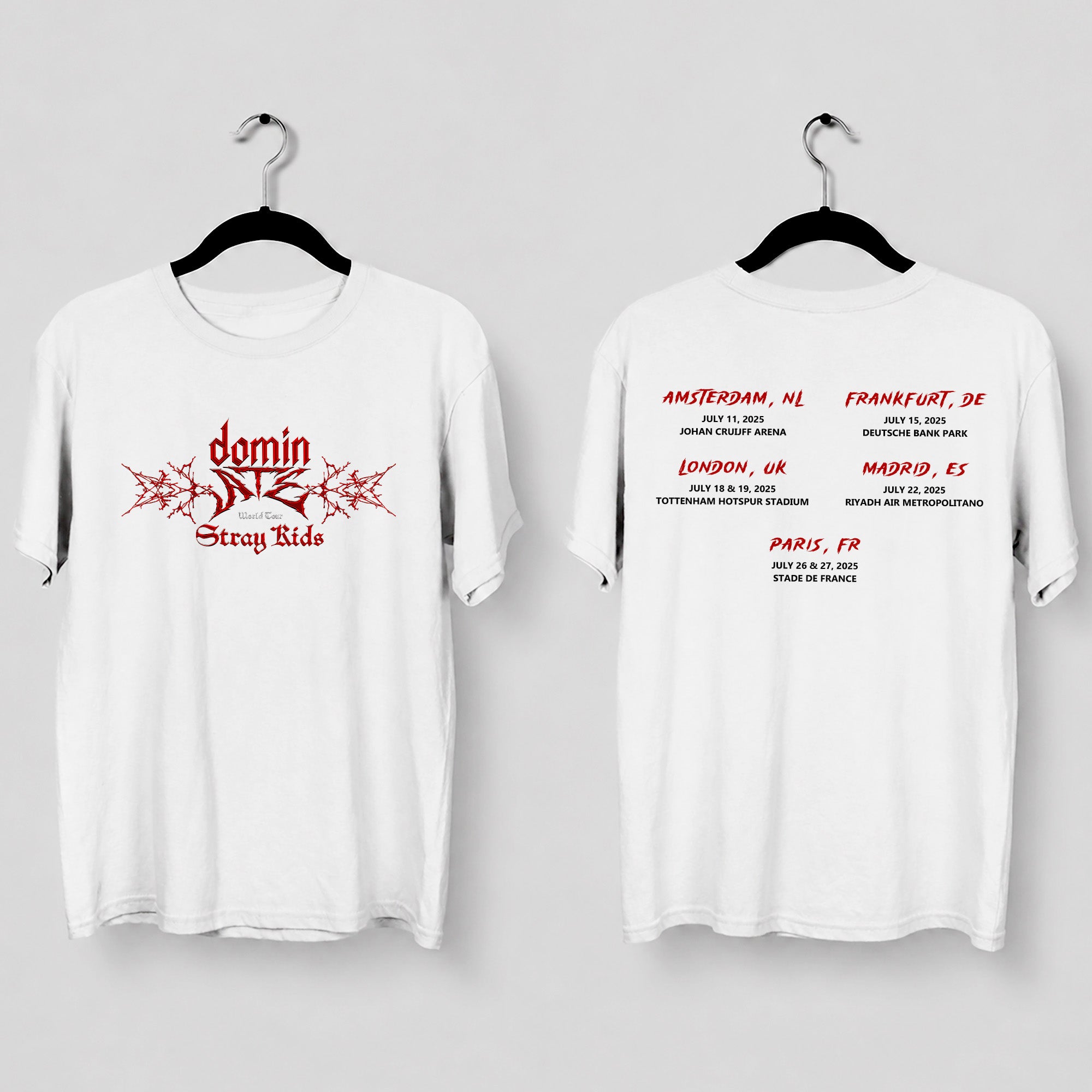 Stray Kids ATE In EU T-Shirt - Main view, Y2K kpop concert tee