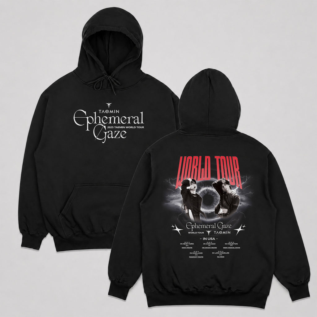Taemin 2025 World Tour Ephemeral Gaze Hoodie - Main view, Y2K kpop concert hoodie