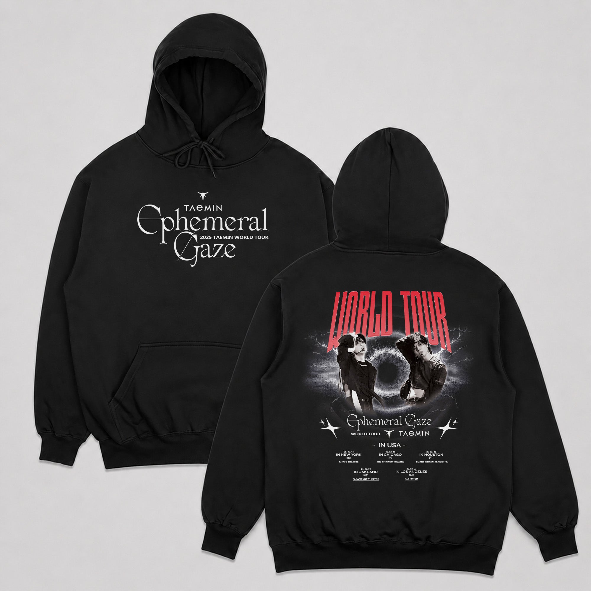 Taemin 2025 World Tour Ephemeral Gaze Hoodie - Main view, Y2K kpop concert hoodie