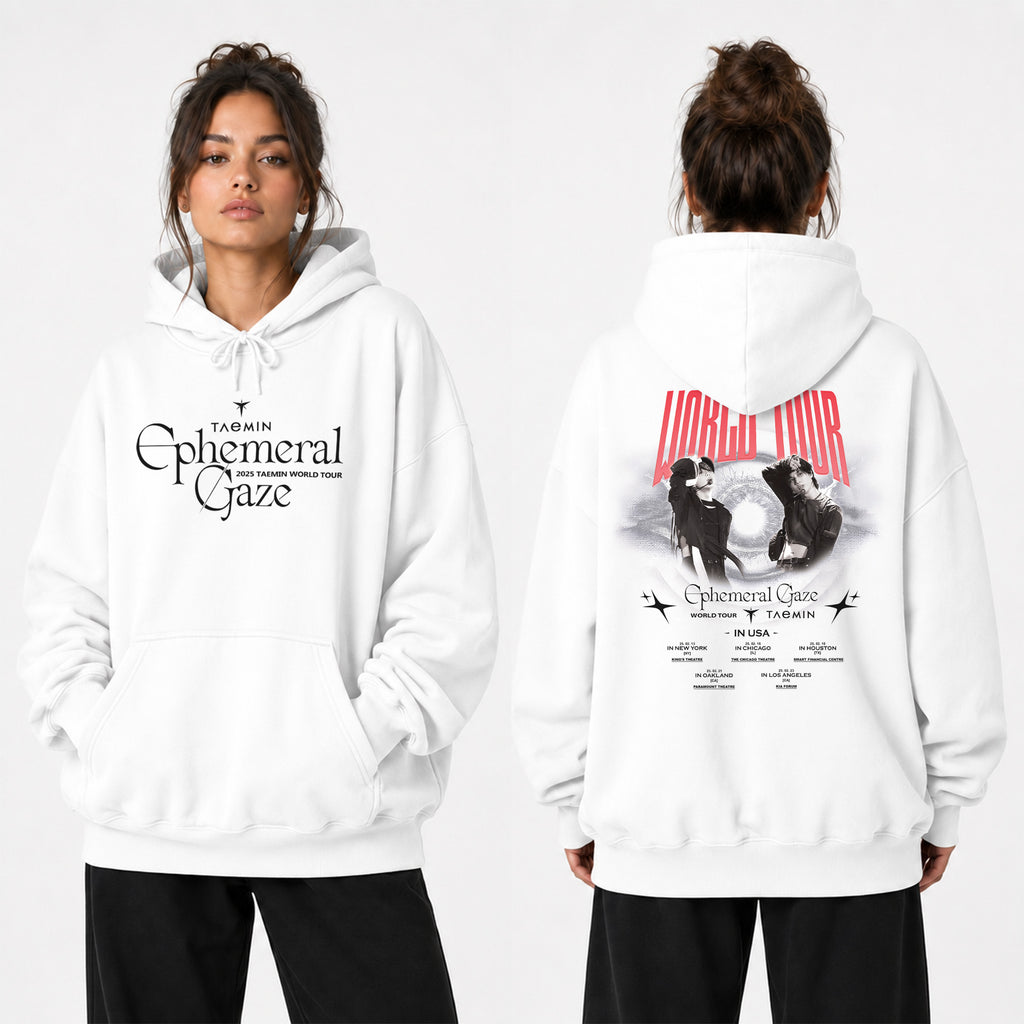 Taemin 2025 World Tour Ephemeral Gaze Hoodie - Women view, Y2K kpop concert hoodie