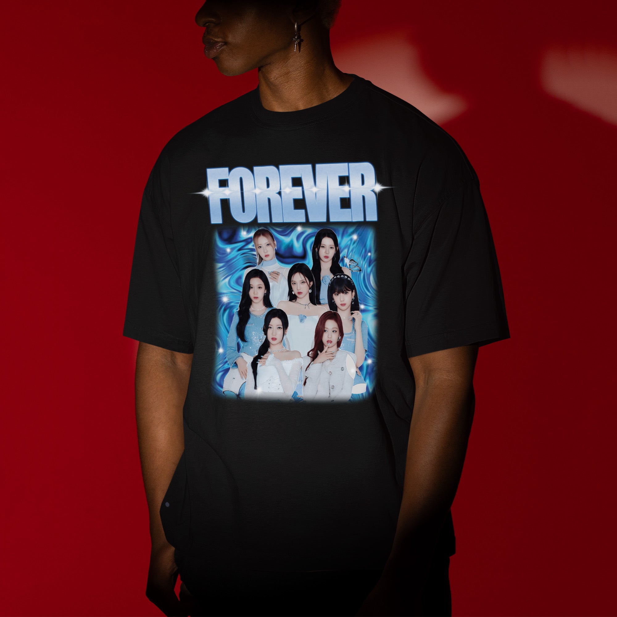 BABYMONSTER FOREVER T-Shirt - Men view, Y2K kpop concert tee
