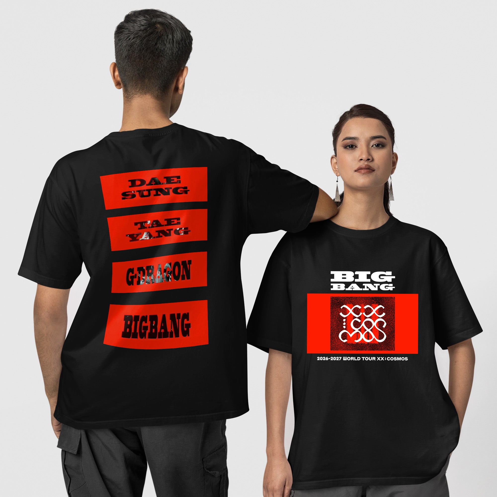 BIGBANG XX COSMOS World Tour T-Shirt - Couple 1 view, Y2K kpop concert tee