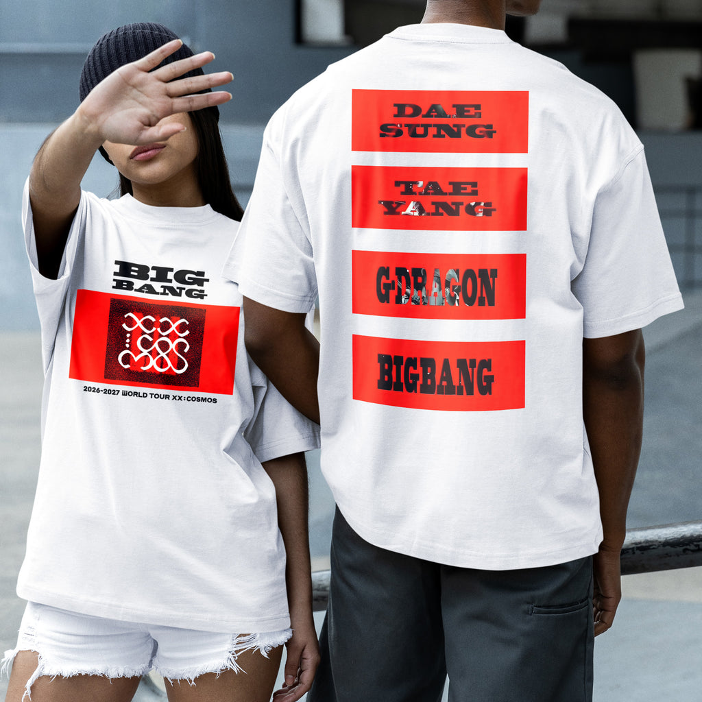 BIGBANG XX COSMOS World Tour T-Shirt - Couple 2 view, Y2K kpop concert tee