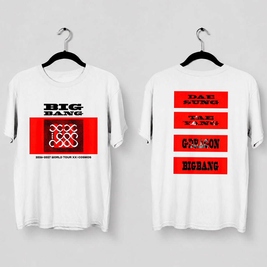 BIGBANG XX COSMOS World Tour T-Shirt - Main view, Y2K kpop concert tee