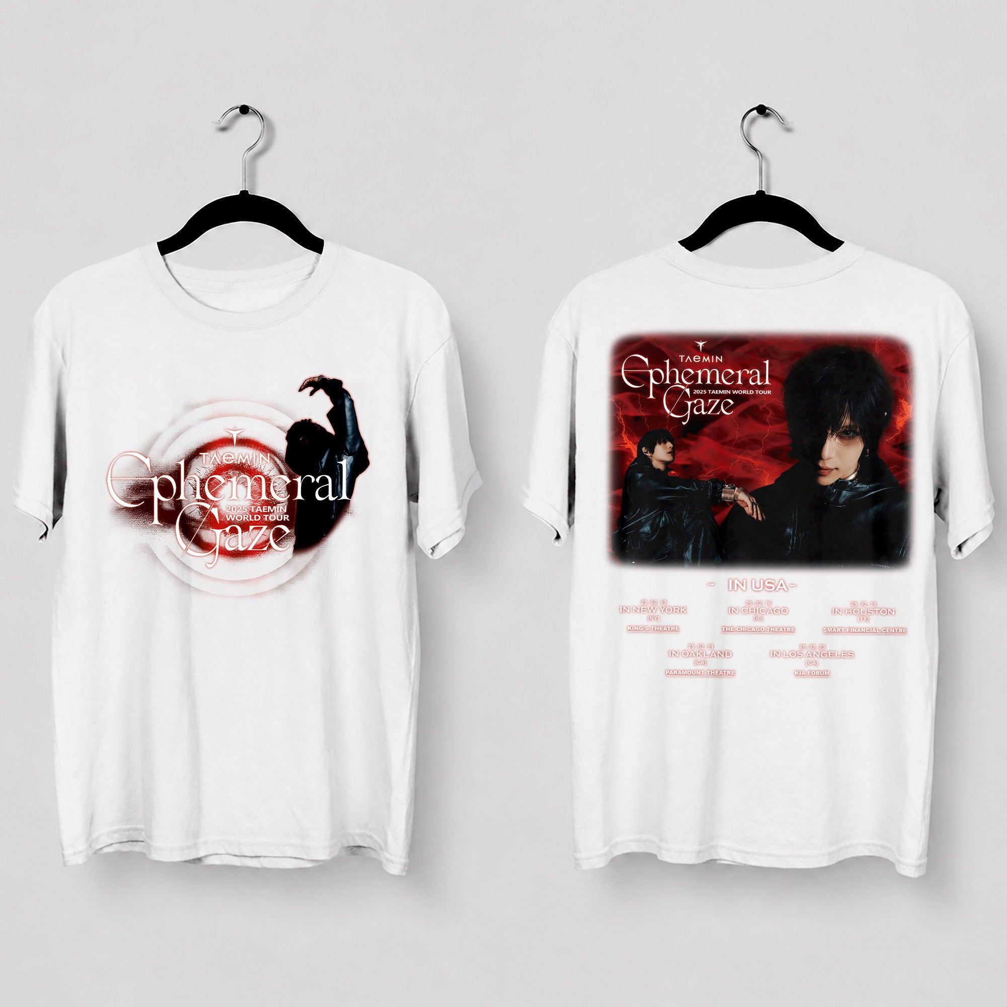 Taemin Graphic Tour 2025 T-Shirt - Main view, Y2K kpop concert tee