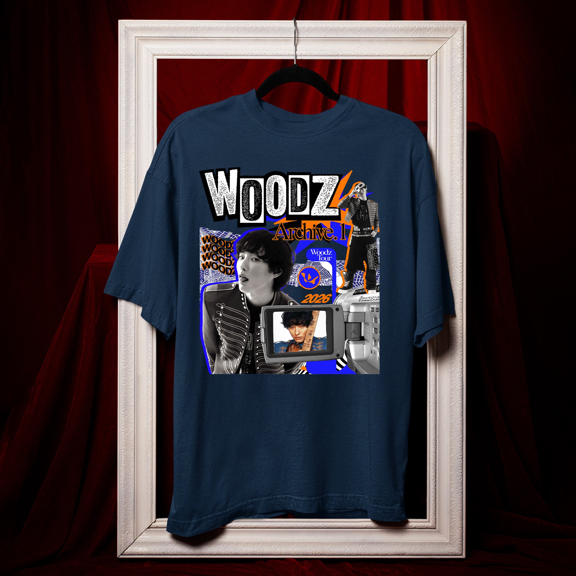 WOODZ Graphic Archive 1 T-Shirt - Hang view, Y2K kpop concert tee