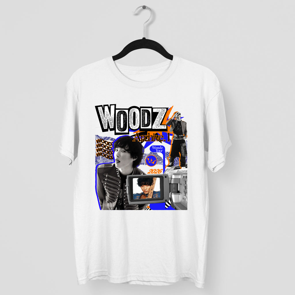 WOODZ Graphic Archive 1 T-Shirt - Main view, Y2K kpop concert tee