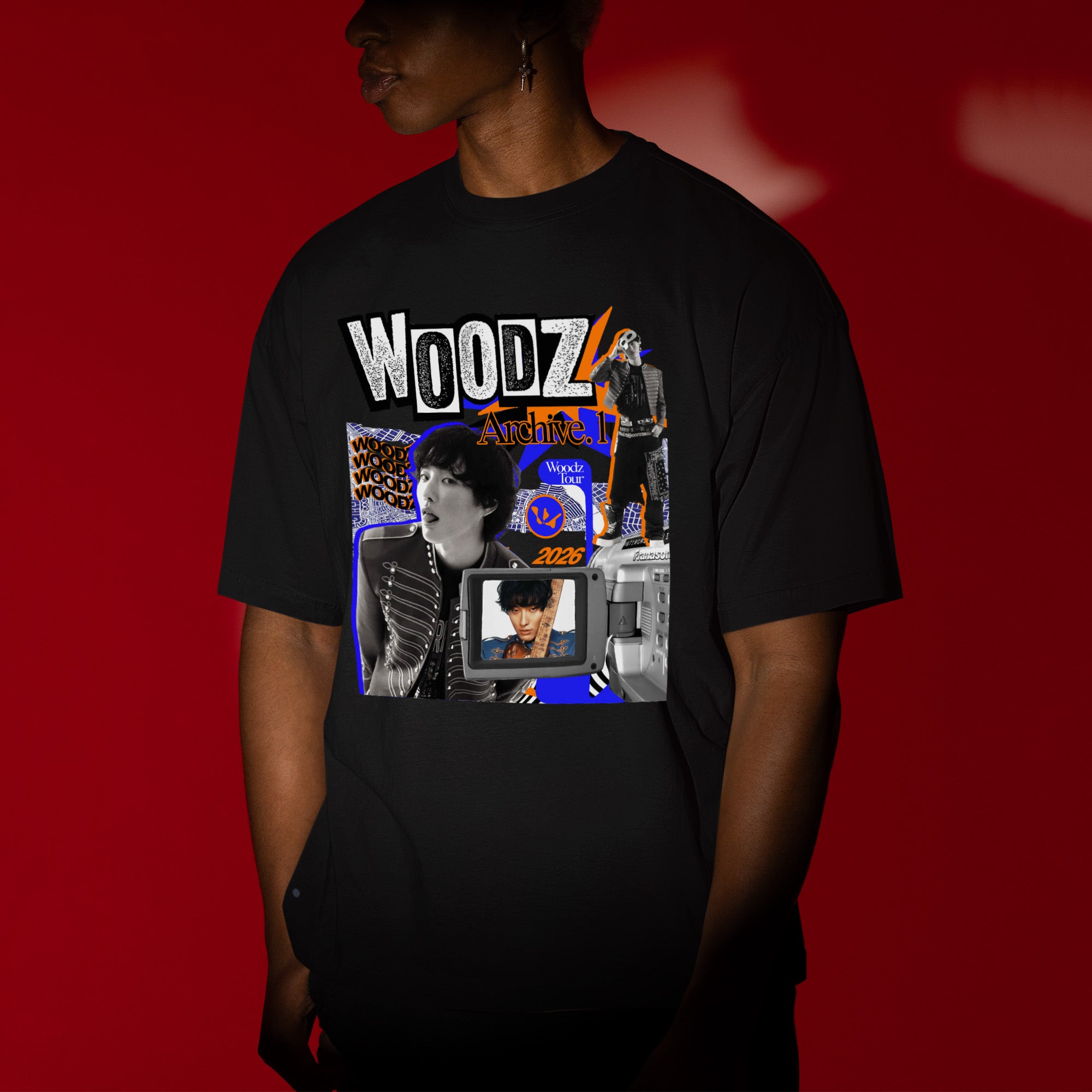 WOODZ Graphic Archive 1 T-Shirt - Men view, Y2K kpop concert tee