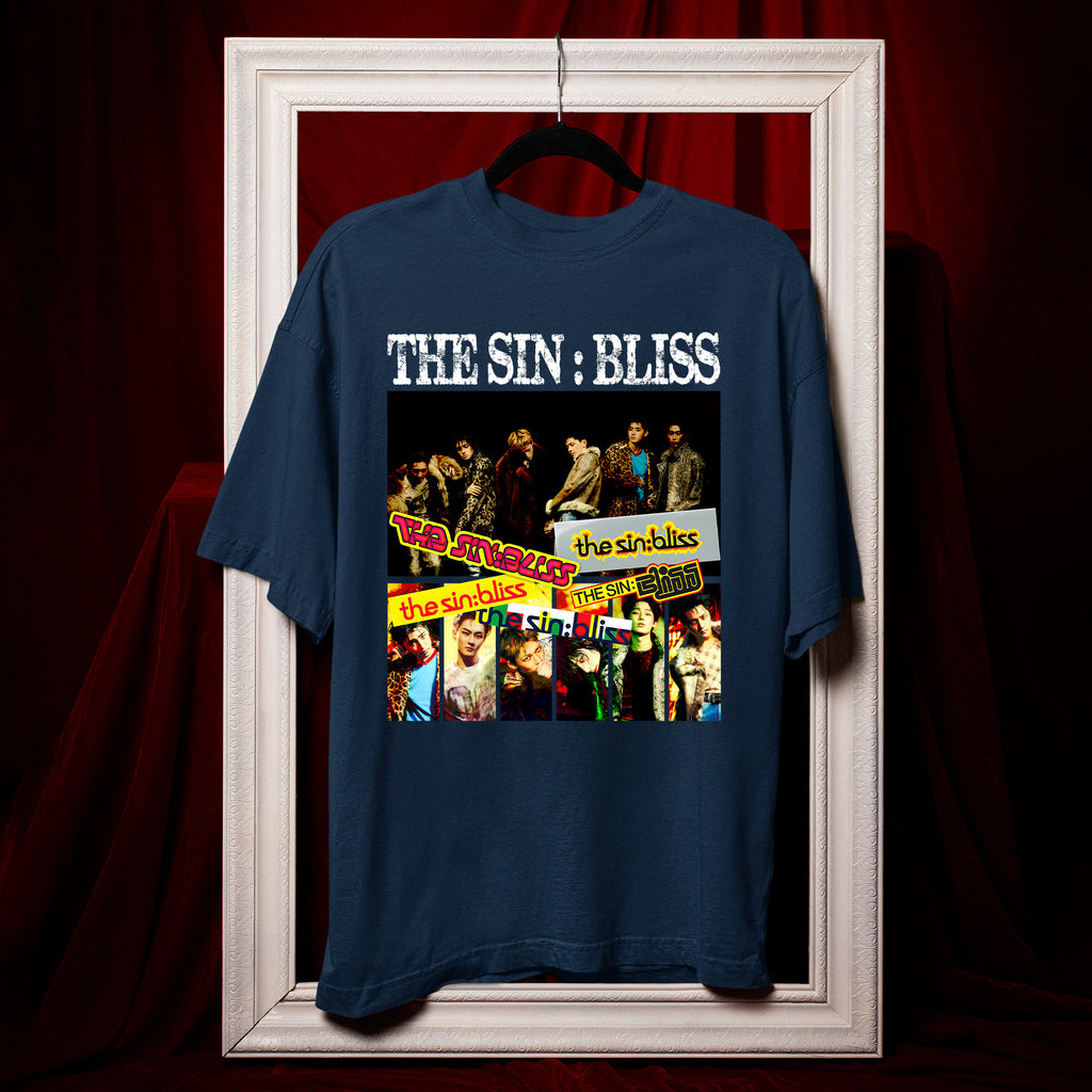 ENHYPEN Retro THE SIN BLISS 8th Mini Album T-Shirt - Hang view, Y2K kpop concert tee