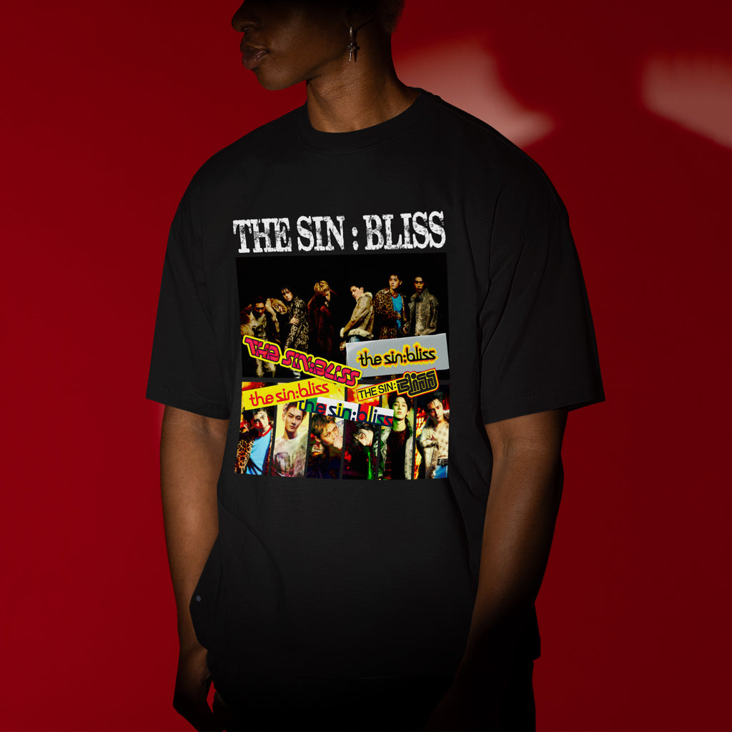 ENHYPEN Retro THE SIN BLISS 8th Mini Album T-Shirt - Men view, Y2K kpop concert tee