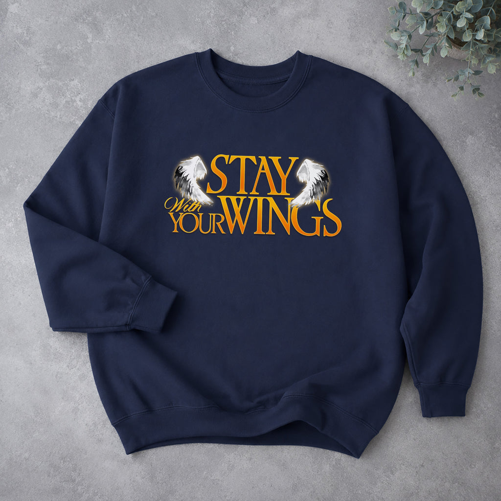 Stray Kids Stay With Your Wings Sweatshirt - Spread view, Y2K kpop concert sweatshirt