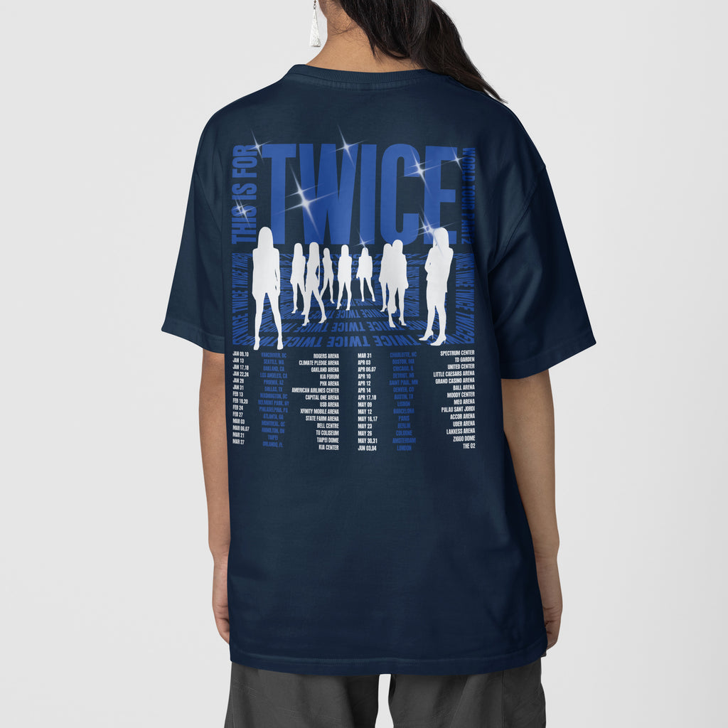 TWICE World Tour This Is For 2026 T-Shirt - Back view, Y2K kpop concert tee