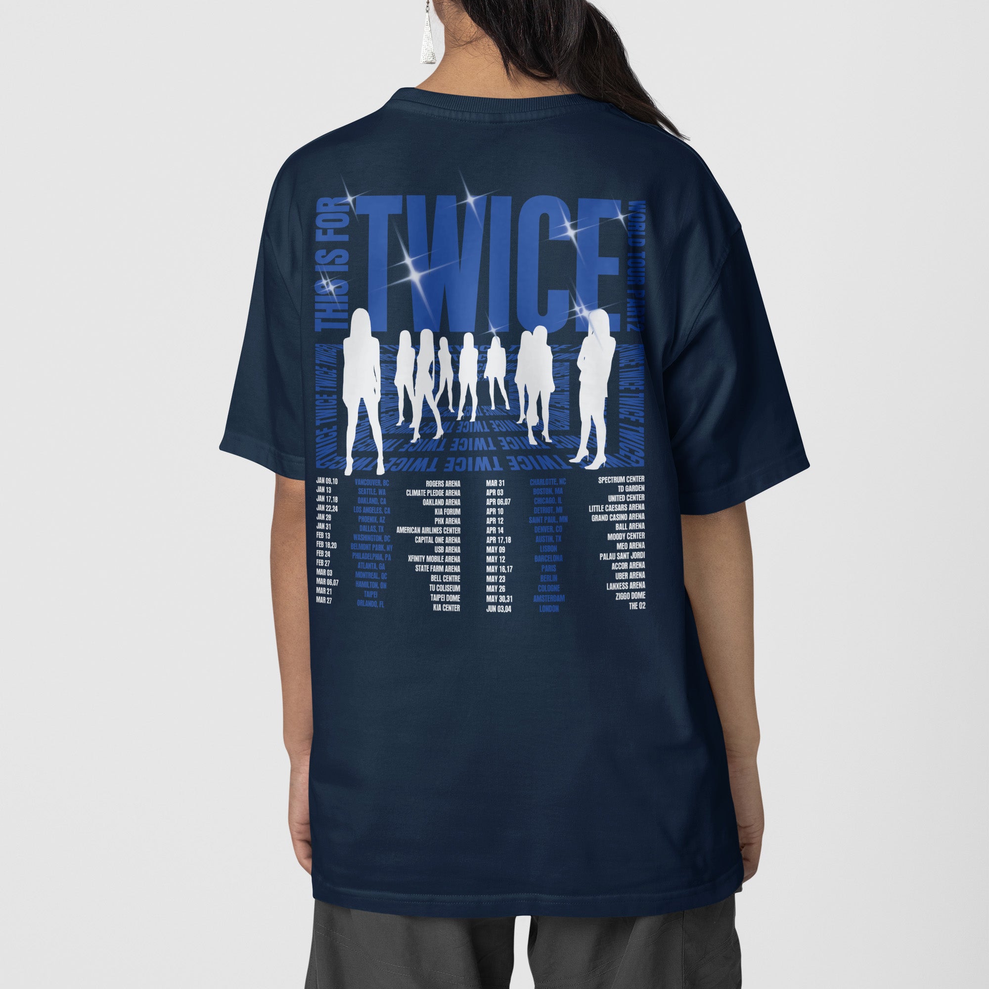 TWICE World Tour This Is For 2026 T-Shirt - Back view, Y2K kpop concert tee