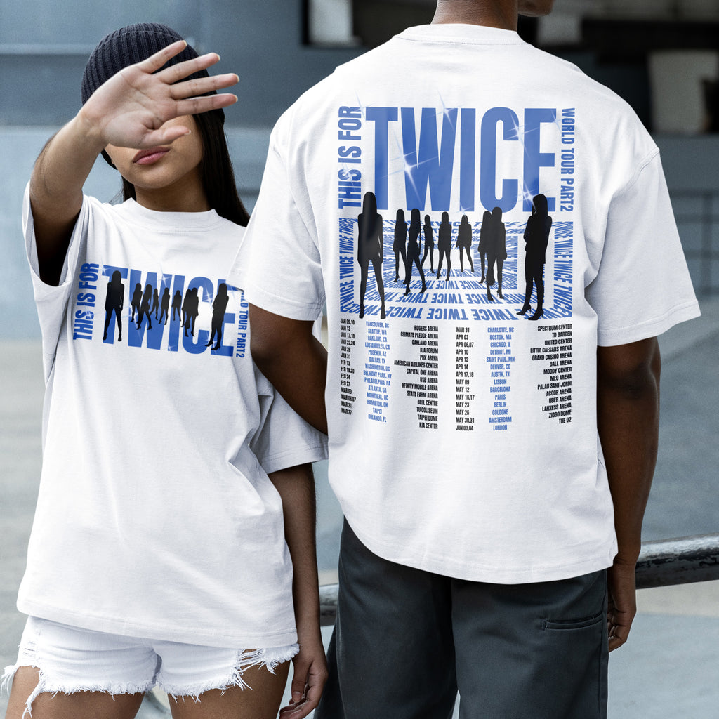 TWICE World Tour This Is For 2026 T-Shirt - Couple 2 view, Y2K kpop concert tee
